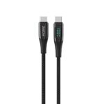 MORRE M104 USB-C/USB-C kabelis, 100W, 1,5 m su ekranu